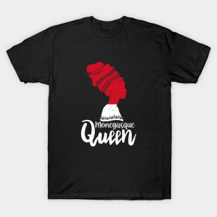 Monegasque Queen Monaco Flag Afro Roots T-Shirt